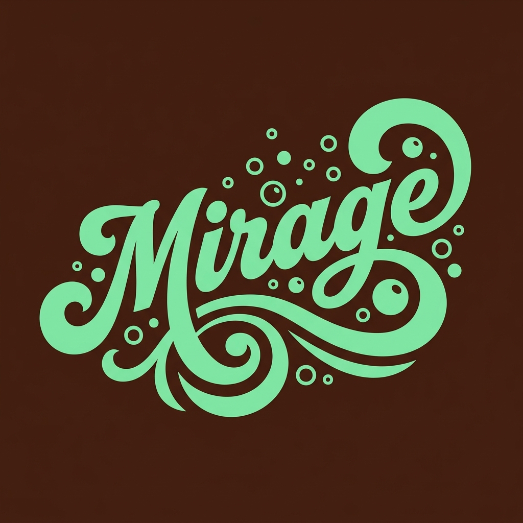 Stylish Typography Design of the Word 'Mirage'