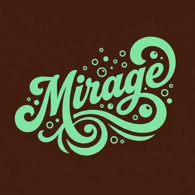 Stylish Typography Design of the Word 'Mirage'
