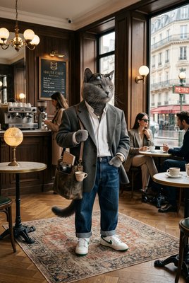 Gray Cat - Paris Café