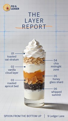 Delicious Parfait Layers with Ingredients and Presentation