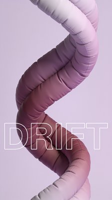 Abstract Spiral Design with Text - Drift