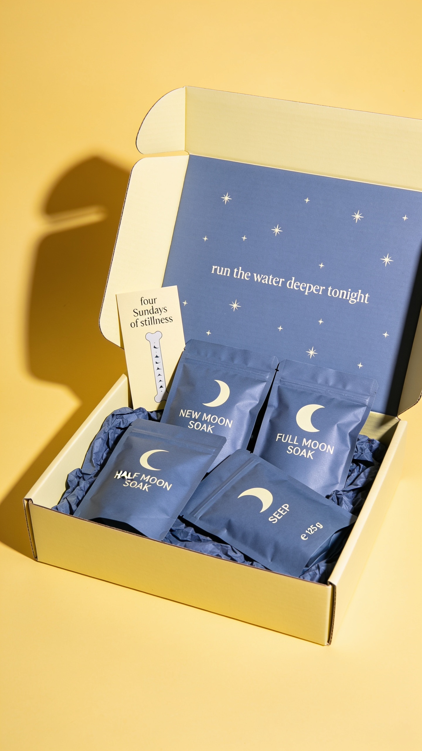 Relaxation Gift Set with Moon Soaks and Calming Message