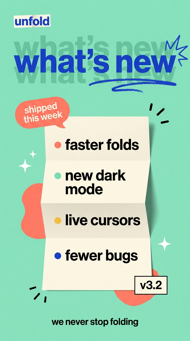 Unfold App Update Announcement - Version 3.2 Features