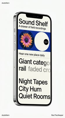 Modern Smartphone Interface Featuring Sound Shelf App