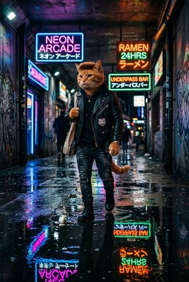 Neon Cat Urban