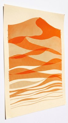 Abstract Orange Desert Landscape Art Print