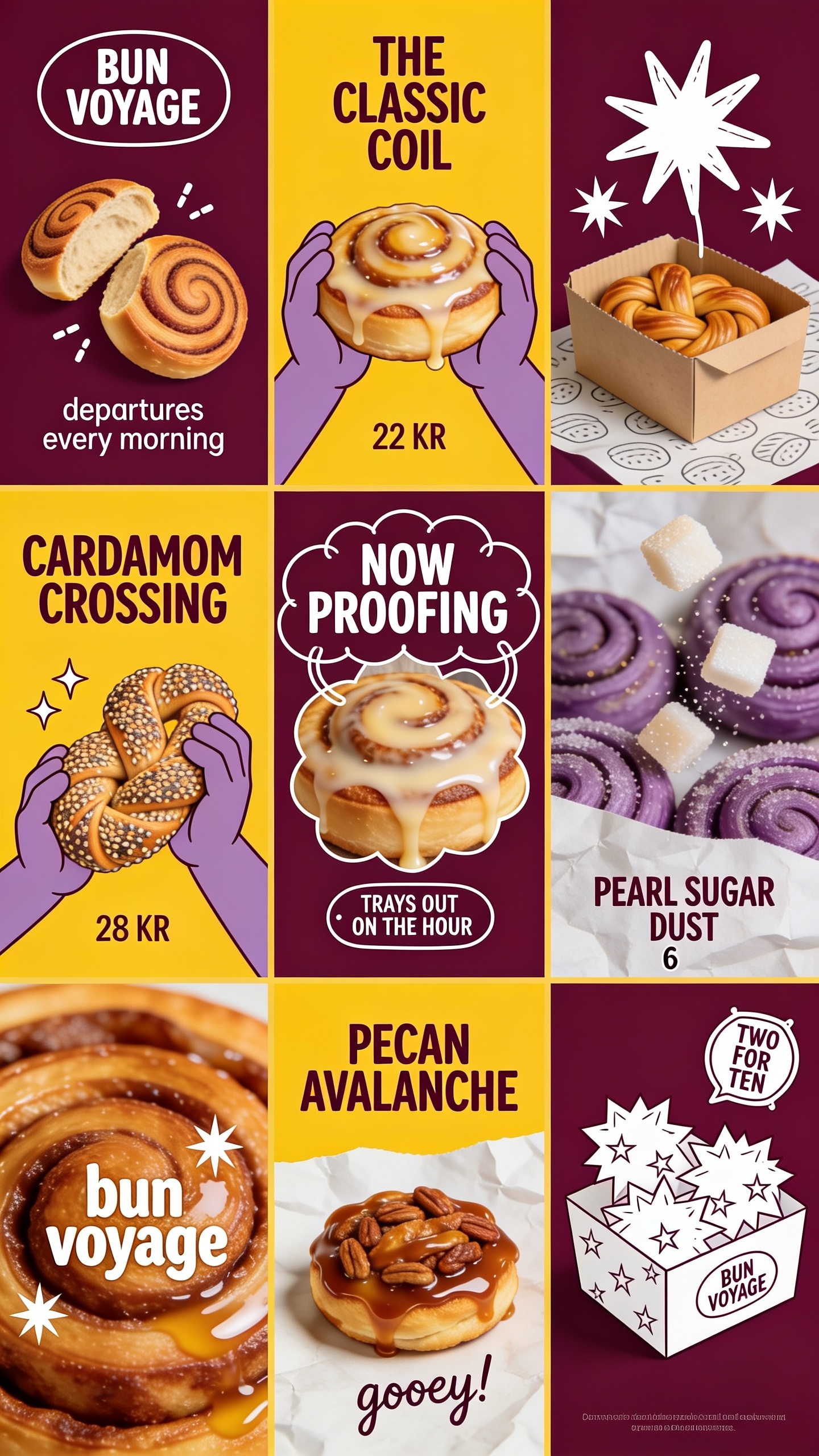Delicious Bakery Treats Featuring Cinnamon Rolls and Pastries