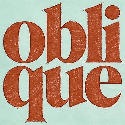 Bold Typography Design Featuring the Word 'Oblique'