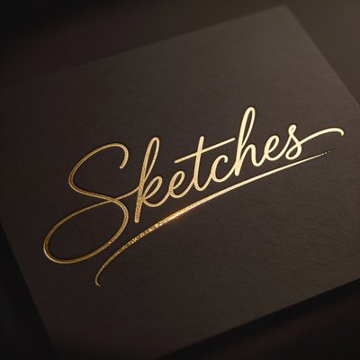 Elegant Gold Foil Script for Sketches
