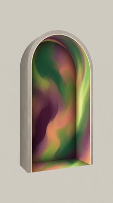 Abstract Colorful Arch Design with Fluid Patterns