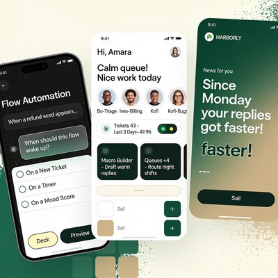 User Interface Design for Flow Automation and Ticket Management