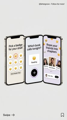 Engaging Social App Interface for Book Lovers