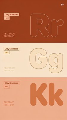 Typography Showcase with Color Palette and Hex Codes
