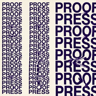 Bold Typography Design Featuring 'Proof' and 'Press'
