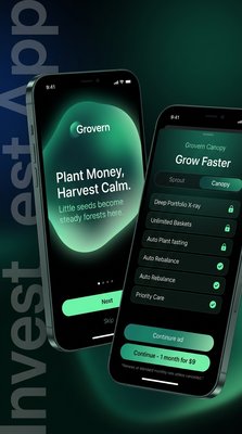 Grovern App Interface for Plant Investment Management