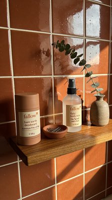 Natural Skin Care Products on a Rustic Shelf