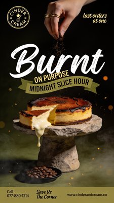 Inviting Dessert Advertisement for Midnight Slice Hour