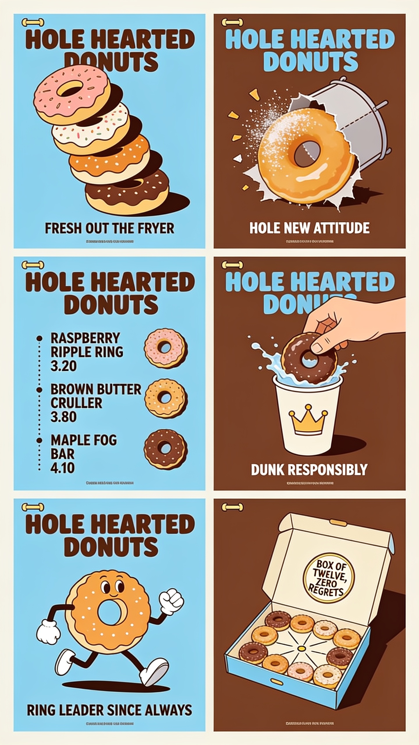 Colorful Advertisement for Hole Hearted Donuts