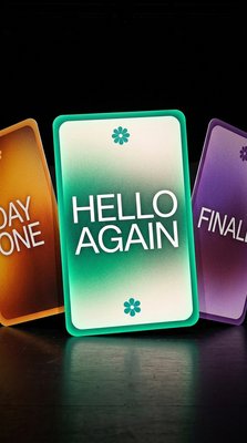 Colorful Greeting Cards Displaying Positive Messages