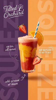 Refreshing Cold-Pressed Juice Blend with Strawberries and Oranges