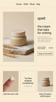 Spelt Whole Grain Face Cream Product Image