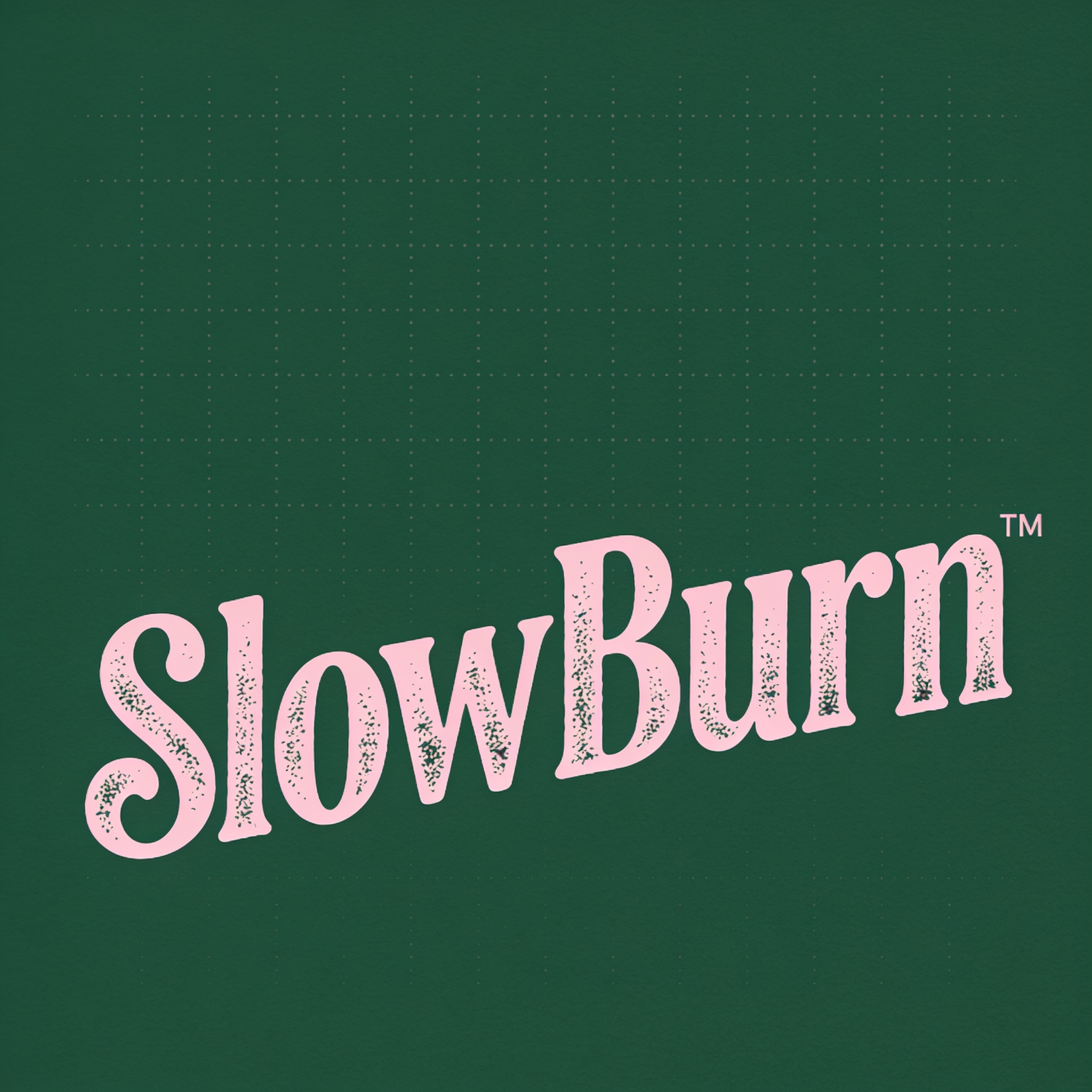 Stylish Branding Design for SlowBurn on a Green Background