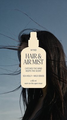 Wynd Hair & Air Mist Product Image with Natural Background