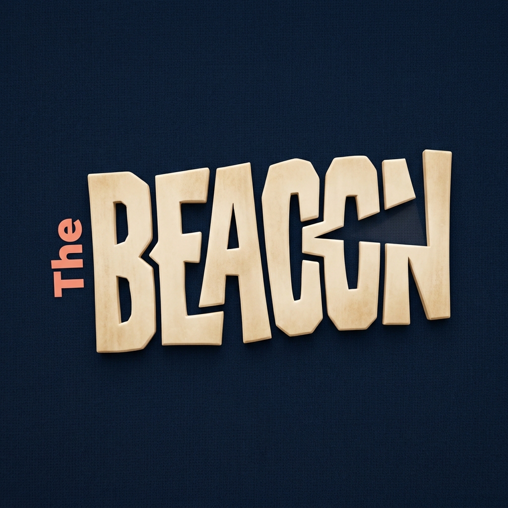 Stylized Logo of The Beacon with Unique Font Design