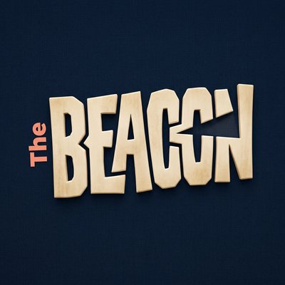 Stylized Logo of The Beacon with Unique Font Design
