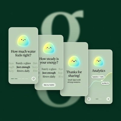 Interactive App Interface for Hydration Tracking