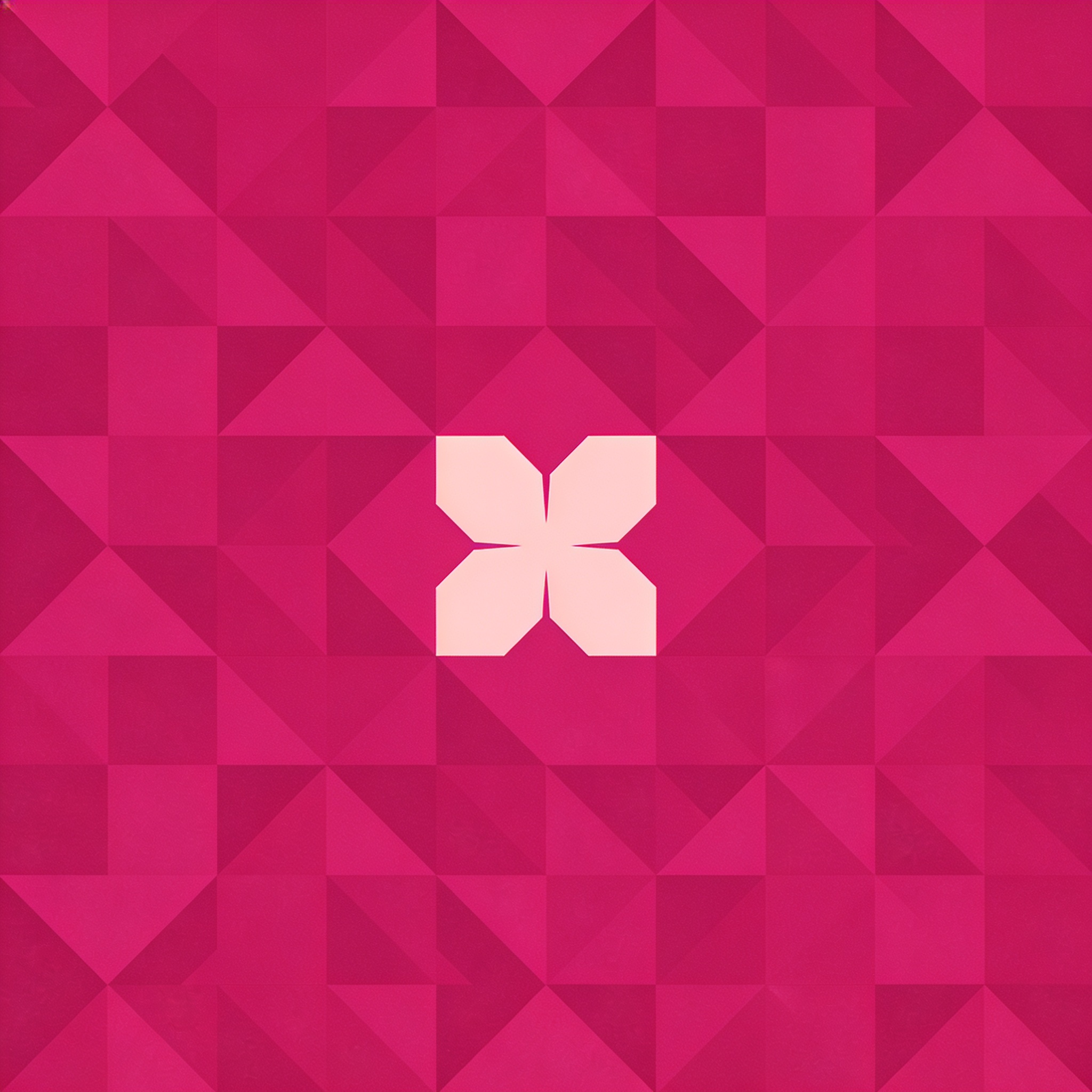 Geometric Pattern with Central Pink Design
