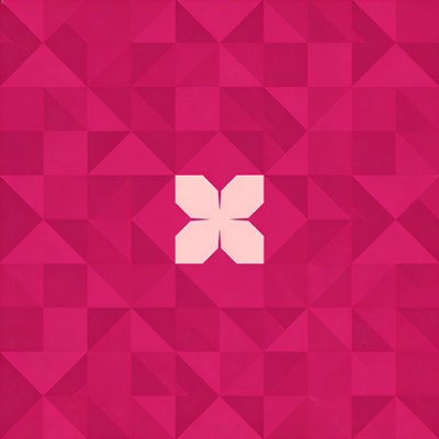 Geometric Pattern with Central Pink Design