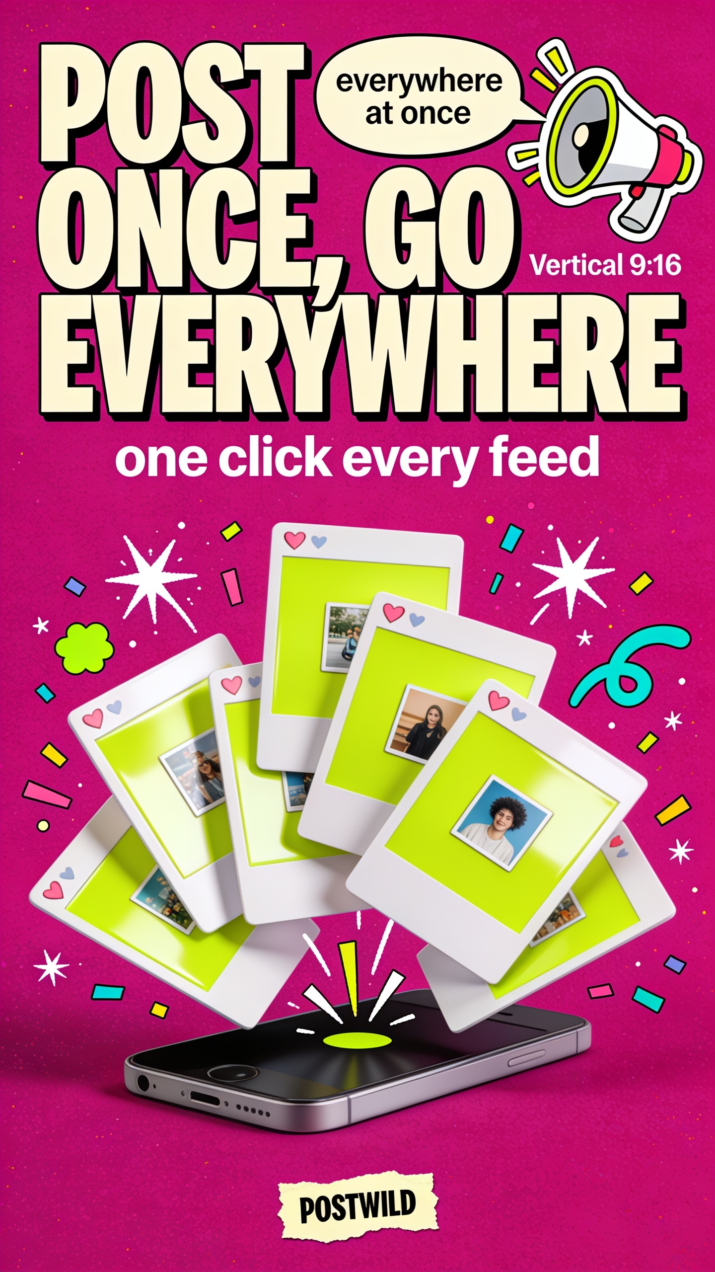 Promotional Graphic for Social Media Posting App