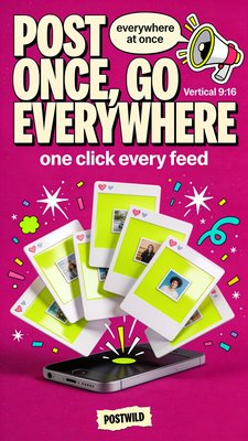 Promotional Graphic for Social Media Posting App
