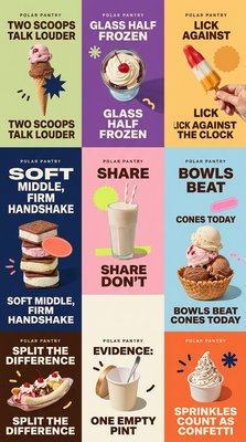 Creative Ice Cream Promotion Collage