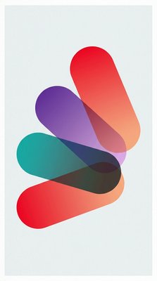 Abstract Graphic with Colorful Overlapping Shapes