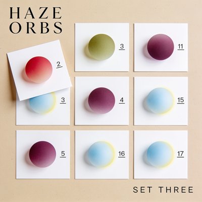 Colorful Haze Orbs Displayed in Set Three