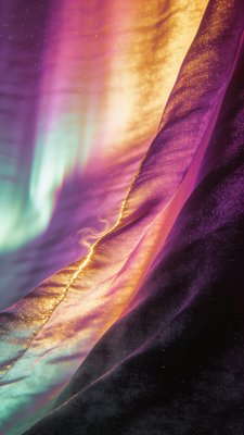 Vibrant Abstract Fabric with Colorful Waves